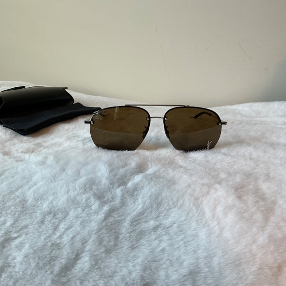 Saint Laurent 63MM Aviator Sunglasses YSL BRAND NEW main image 8